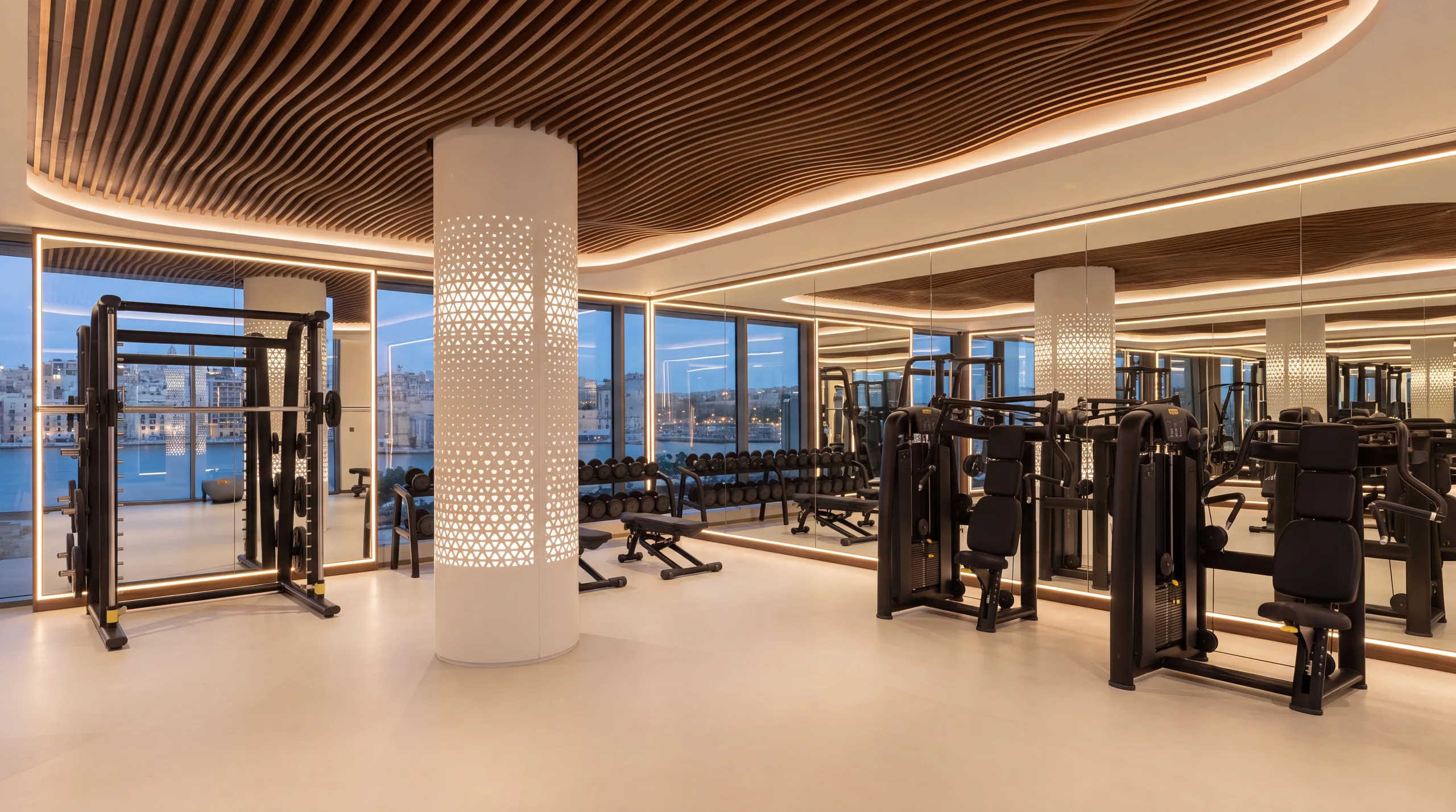 A full Technogym floor. Strength in Meteor Black.