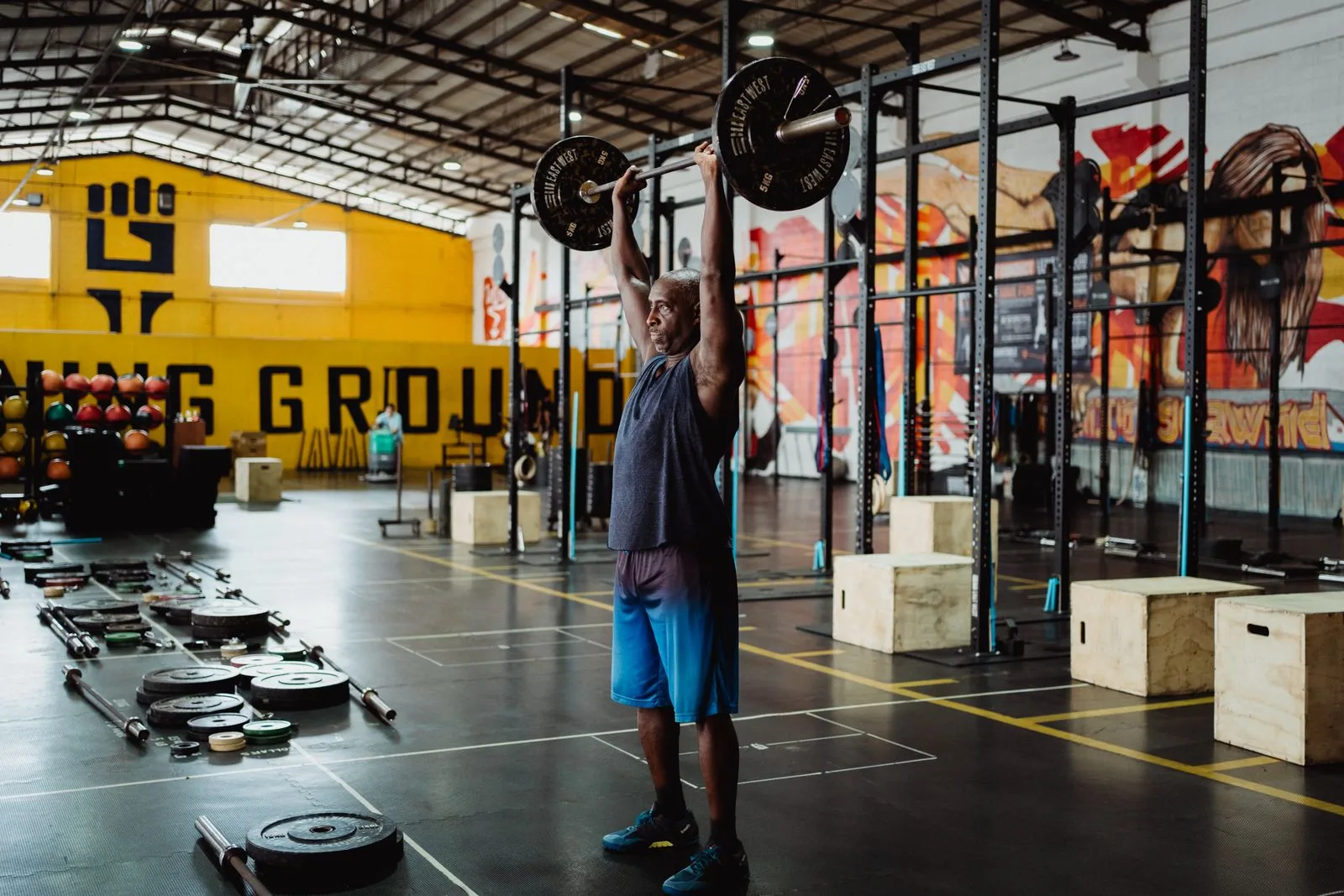 Weight training equipment representing value of consistent gym use