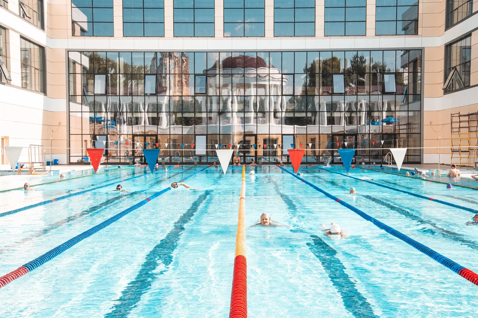 Indoor swimming pool at a wellness club, gym with pool and sauna option in Malta
