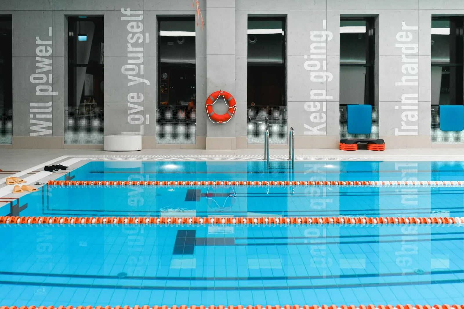 Indoor swimming pool at a gym near Valletta bus station for recovery sessions at Pulse Wellness Club Malta